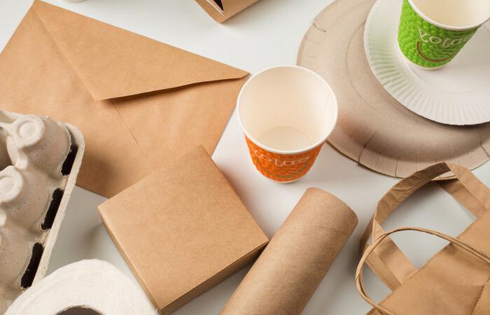 Various paper and packaging products.